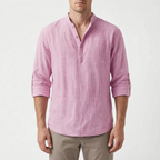 Coastley | Relaxed Fit Long Sleeve Henley Shirt
