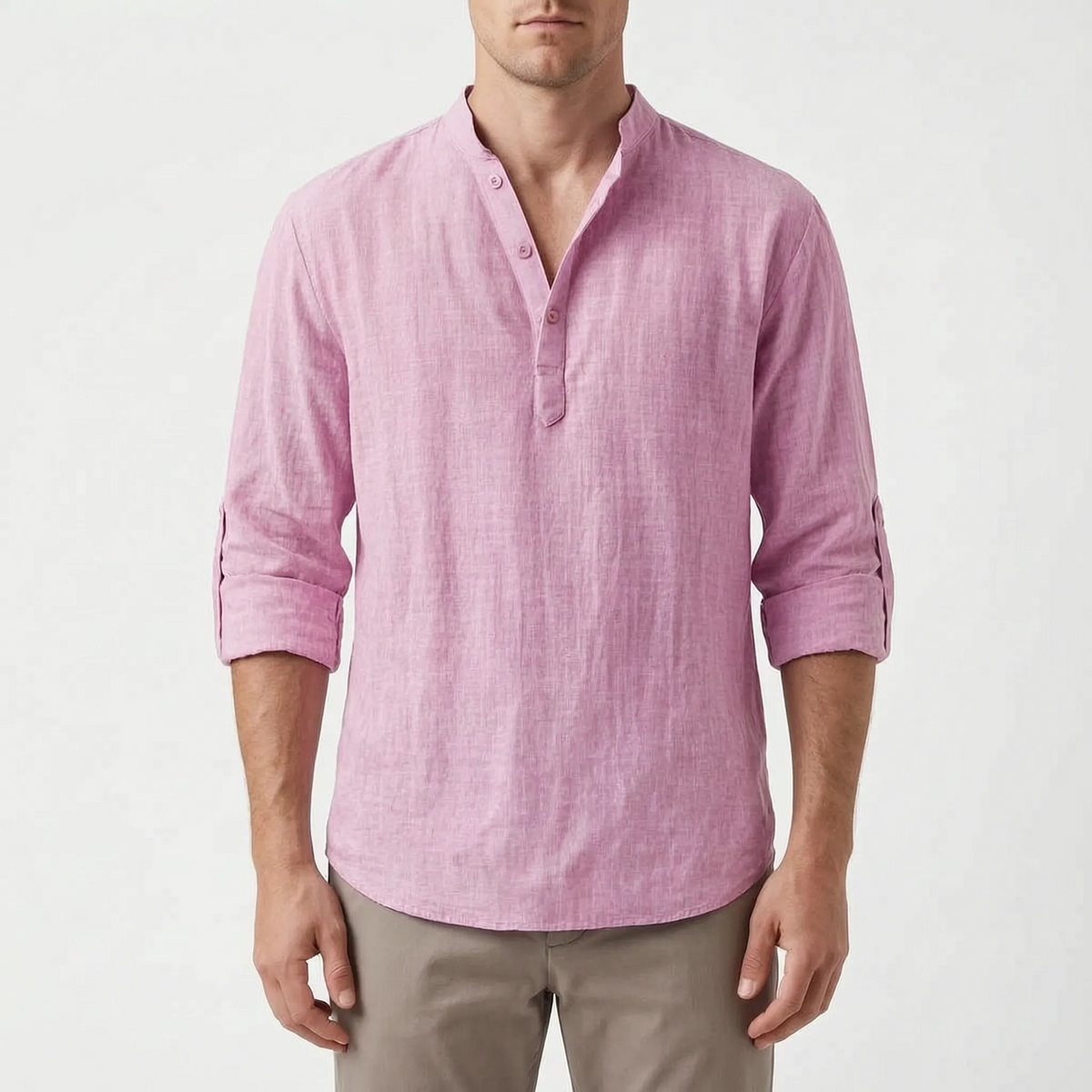 Coastley | Relaxed Fit Long Sleeve Henley Shirt