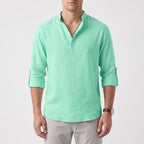 Coastley | Relaxed Fit Long Sleeve Henley Shirt