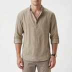 Coastley | Relaxed Fit Long Sleeve Henley Shirt