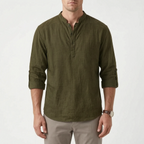 Coastley | Relaxed Fit Long Sleeve Henley Shirt