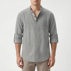 Coastley | Relaxed Fit Long Sleeve Henley Shirt
