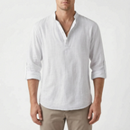 Coastley | Relaxed Fit Long Sleeve Henley Shirt