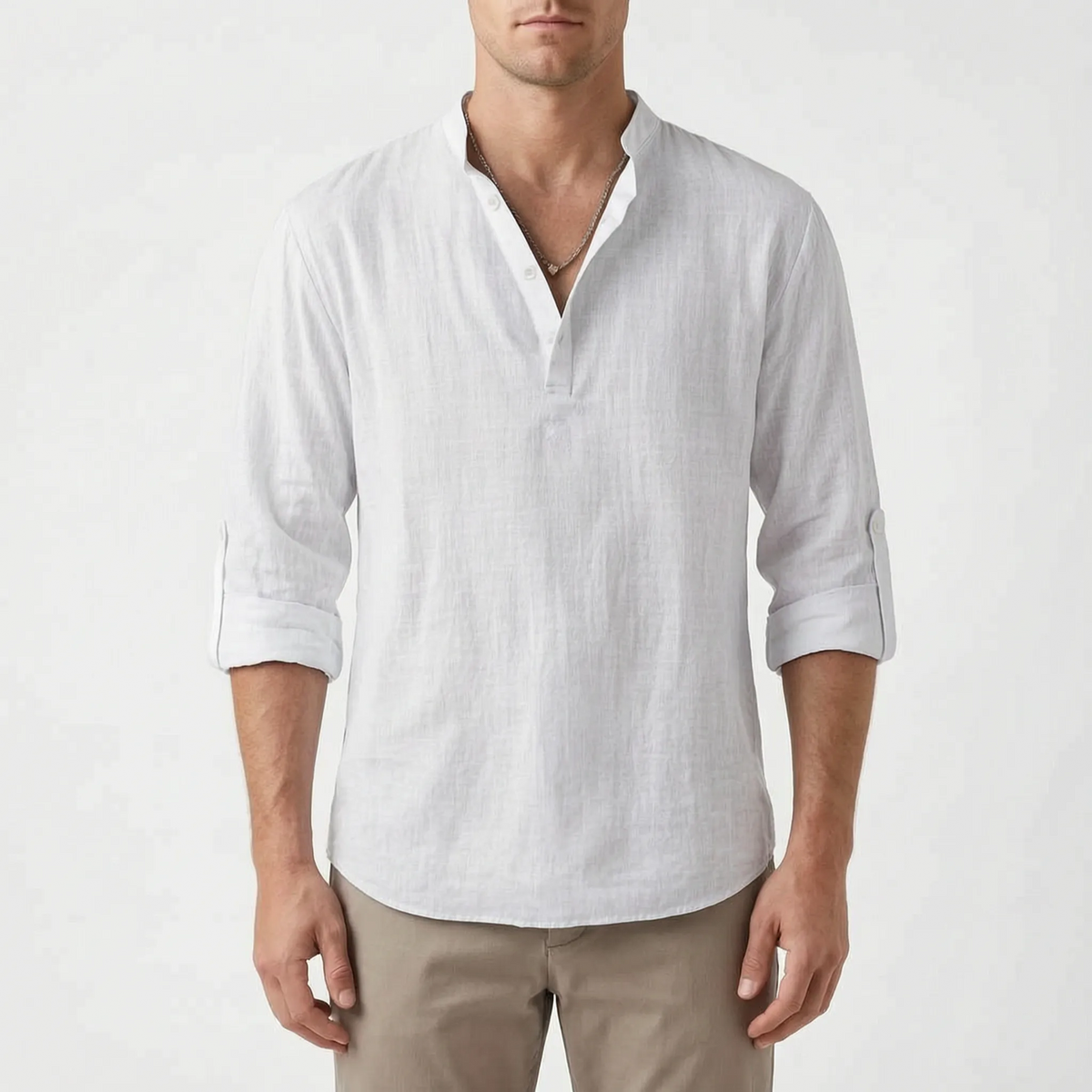Coastley | Relaxed Fit Long Sleeve Henley Shirt