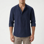Coastley | Relaxed Fit Long Sleeve Henley Shirt