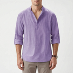 Coastley | Relaxed Fit Long Sleeve Henley Shirt