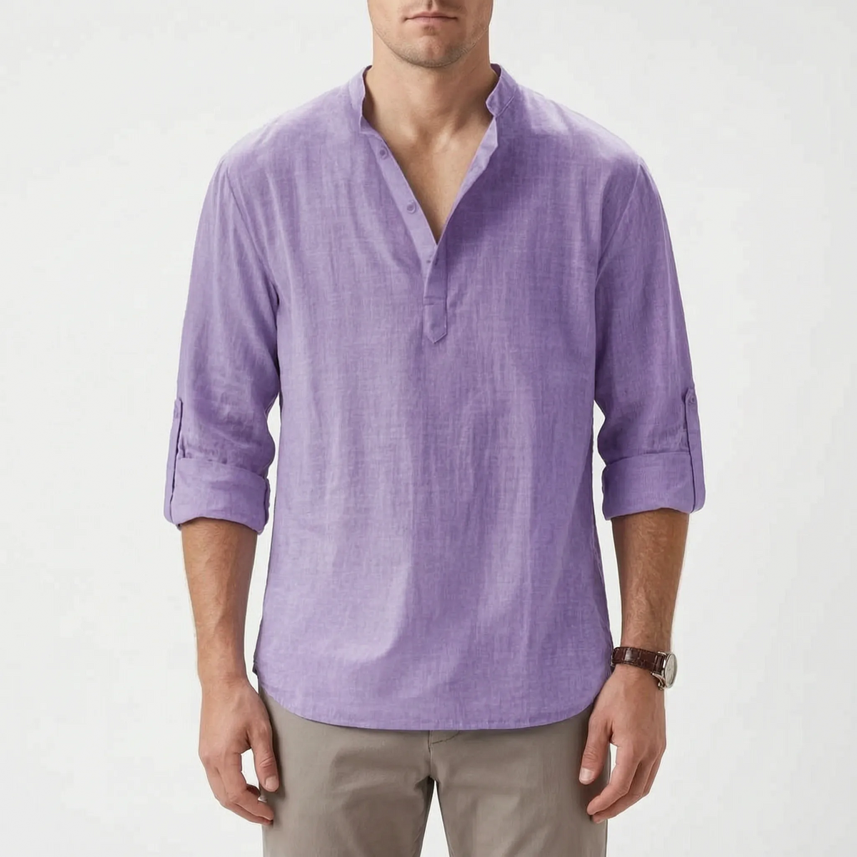 Coastley | Relaxed Fit Long Sleeve Henley Shirt