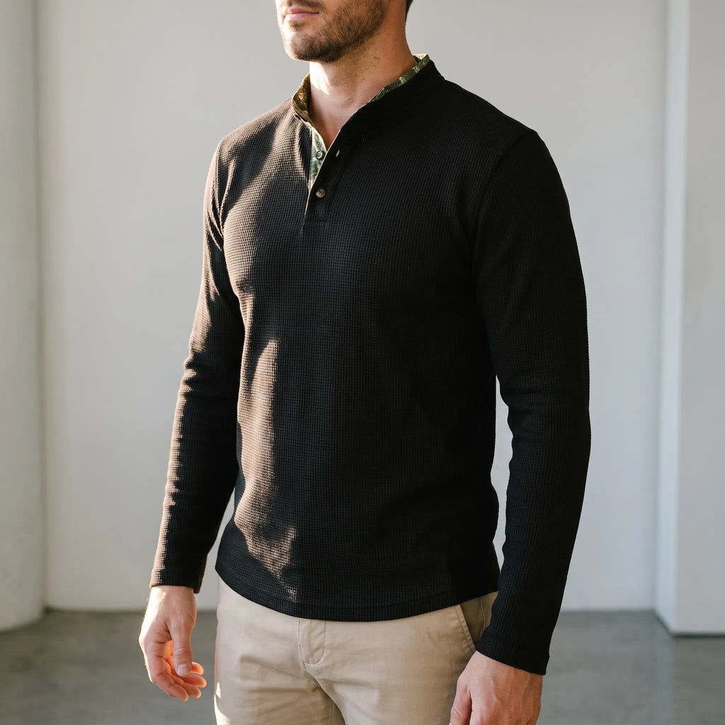 Kinetix | Men's Slim-Fit Long Sleeve Henley Shirt