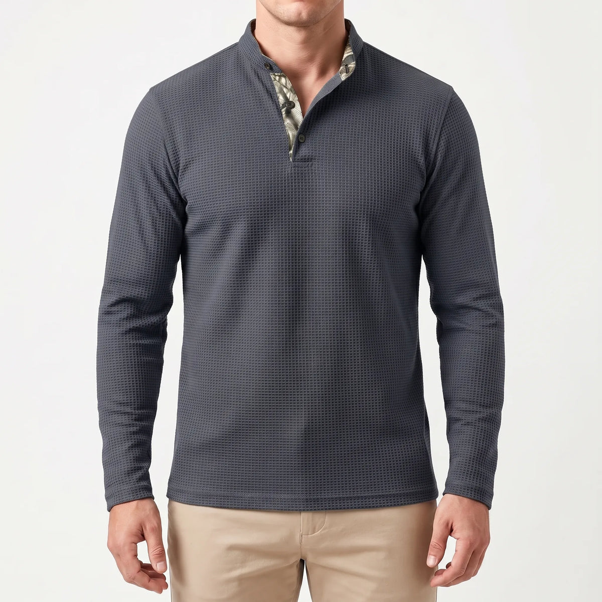 Kinetix | Men's Slim-Fit Long Sleeve Henley Shirt