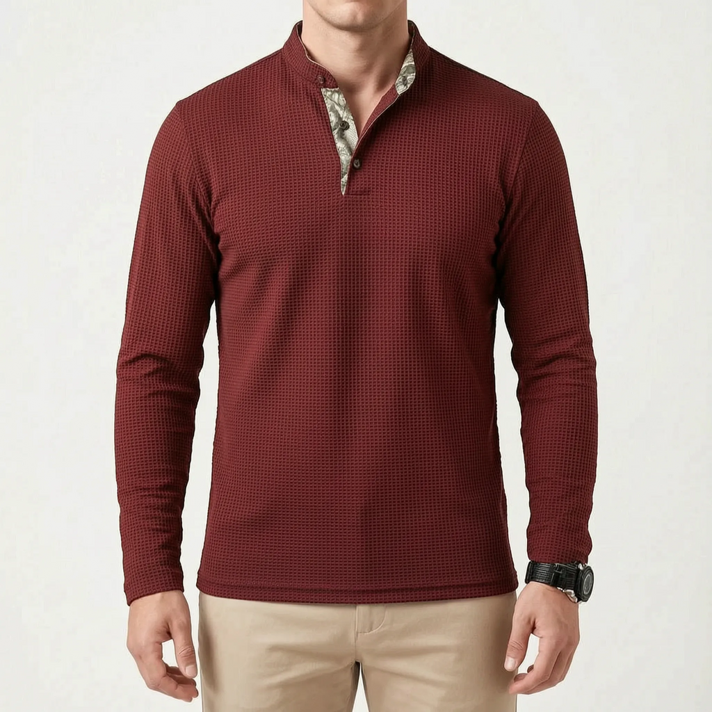 Kinetix | Men's Slim-Fit Long Sleeve Henley Shirt