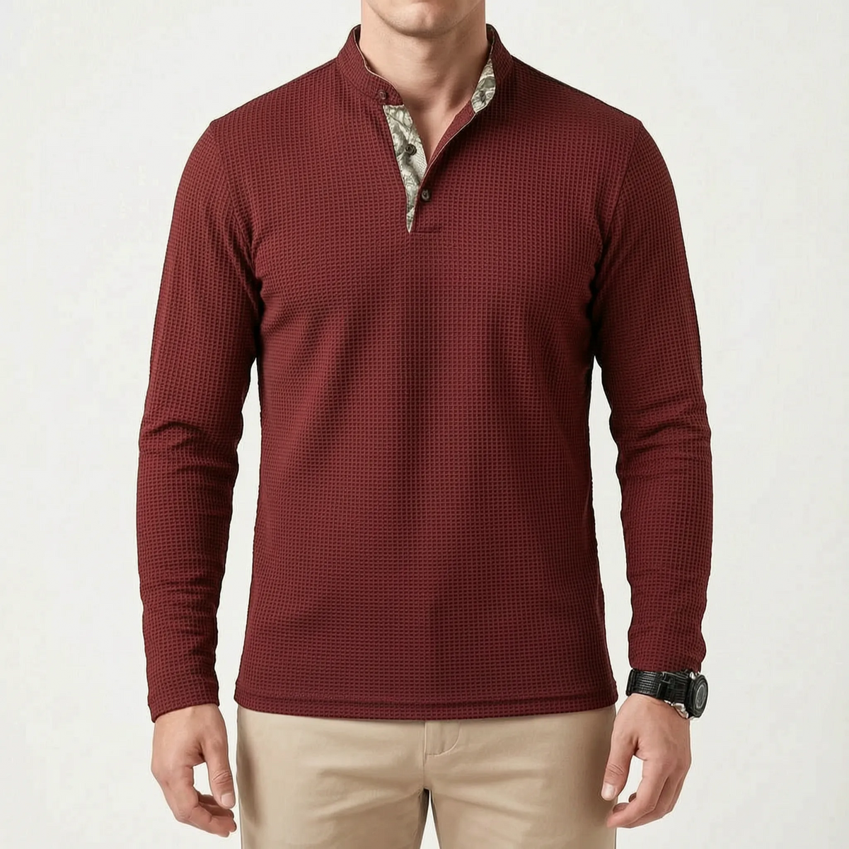 Kinetix | Men's Slim-Fit Long Sleeve Henley Shirt