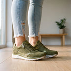 LuminaWalk - Fashionable Lace-Up Comfort Sneakers