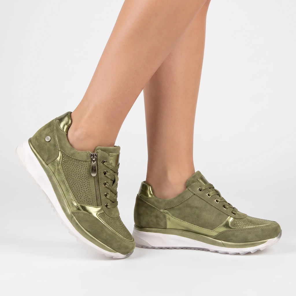 LuminaWalk - Fashionable Lace-Up Comfort Sneakers