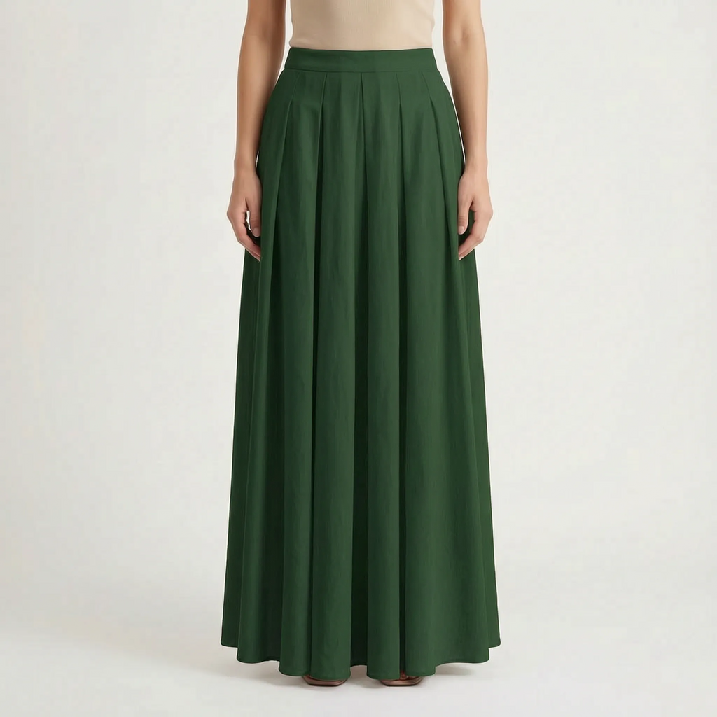 NoraMaxi | Flowy Waist High Maxi Skirt