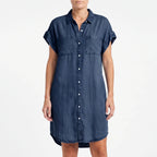 Serenia - Casual Short Sleeve Shirt Dress