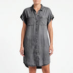 Serenia - Casual Short Sleeve Shirt Dress