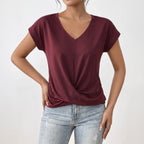 Twistel - Relaxed Front-Twist Womens T-Shirt