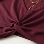 Twistel - Relaxed Front-Twist Womens T-Shirt