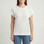 WaffleTee - Short Sleeve Waffle Knit Top