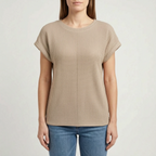 WaffleTee - Short Sleeve Waffle Knit Top