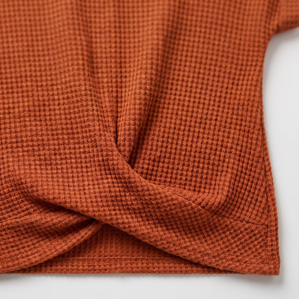 WaffleTee - Short Sleeve Waffle Knit Top