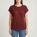 WaffleTee - Short Sleeve Waffle Knit Top