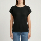 WaffleTee - Short Sleeve Waffle Knit Top