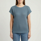 WaffleTee - Short Sleeve Waffle Knit Top